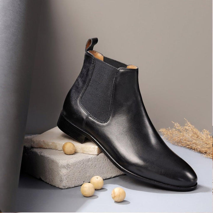 Saint Lorenzo black  leather Chelsea boot - SaintG UK