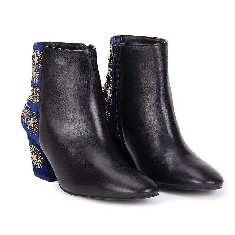 Saint Savina Blue Leather Ankle Boot - SaintG UK