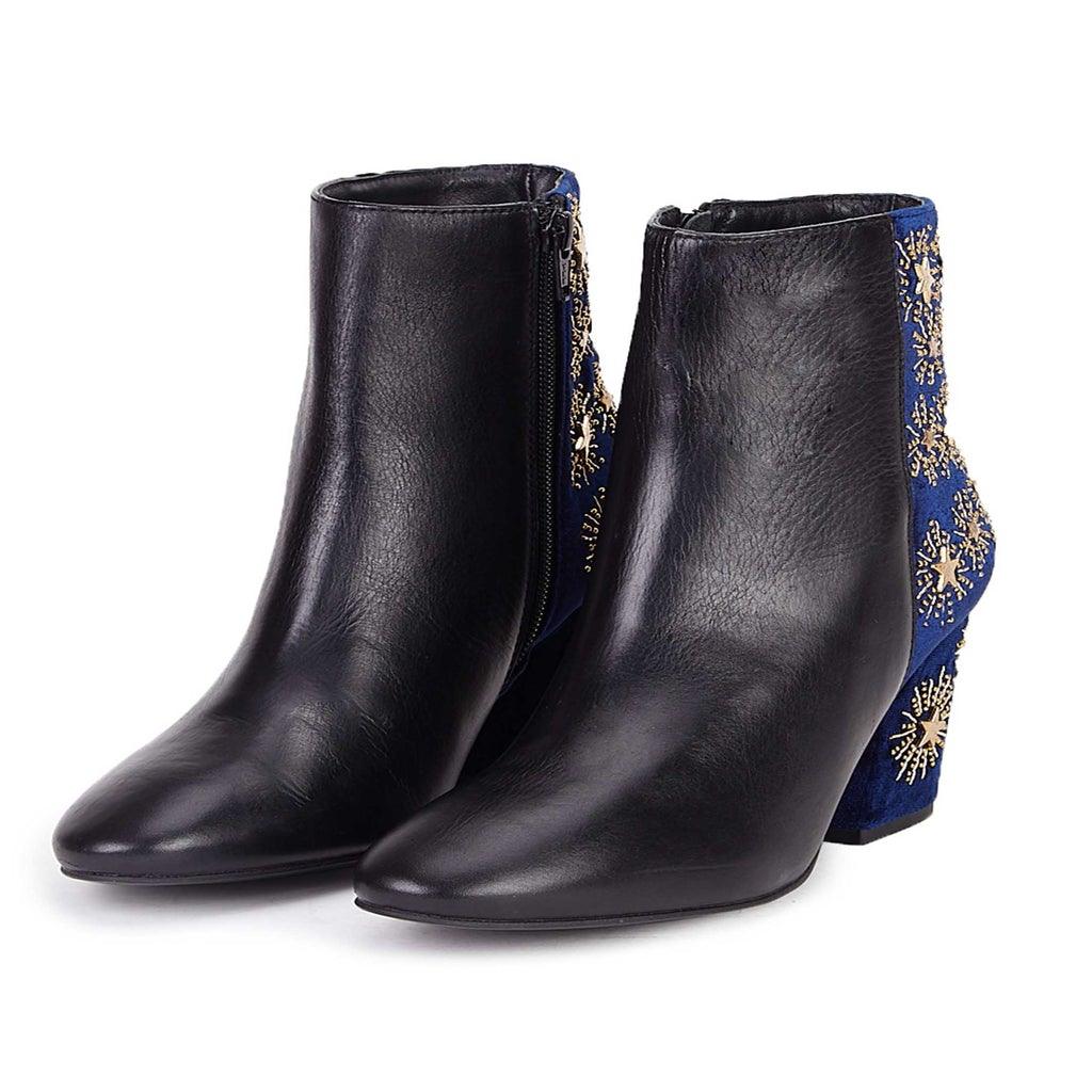 Saint Savina Blue Leather Ankle Boot - SaintG UK