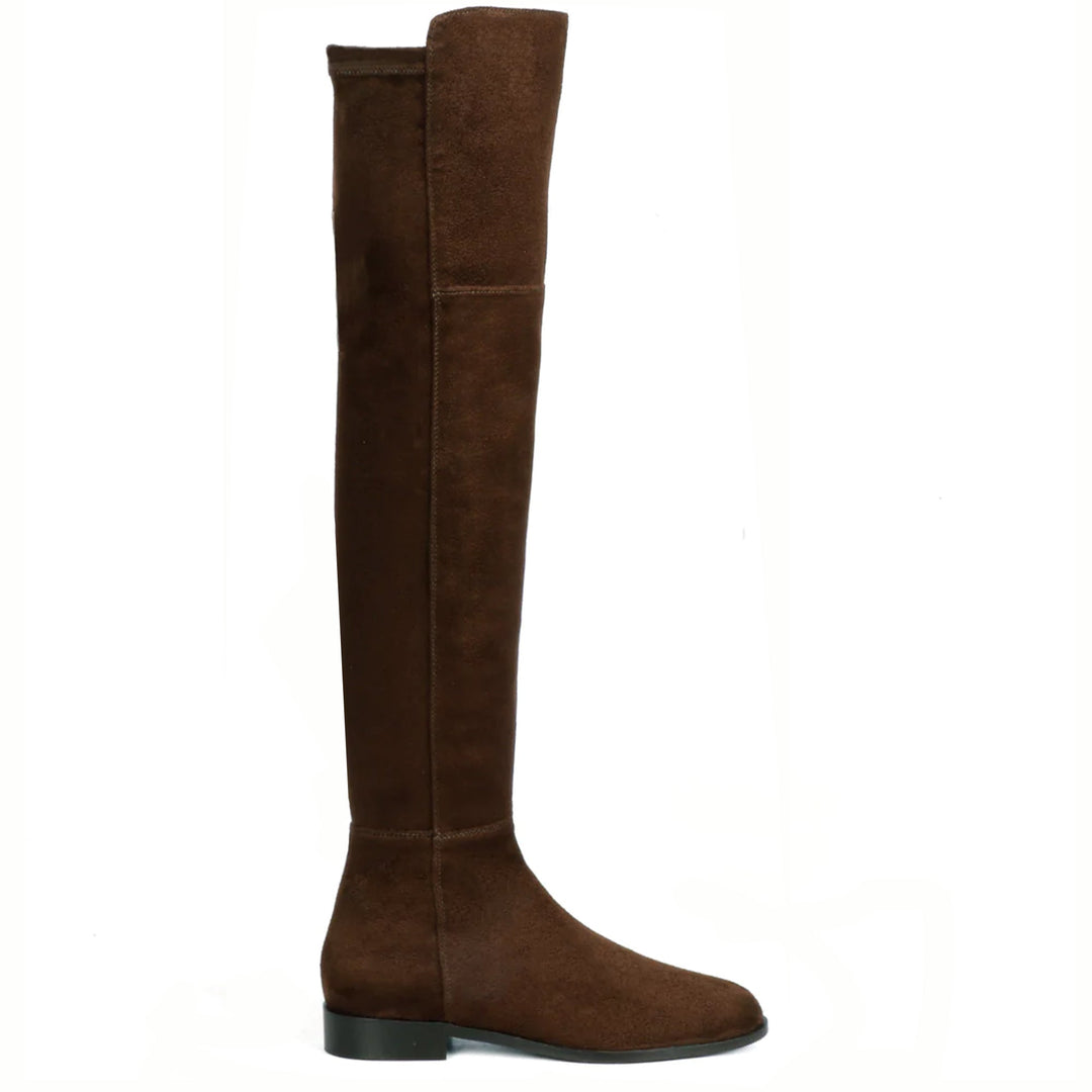 Brown Strech Suede above the knee boots for women