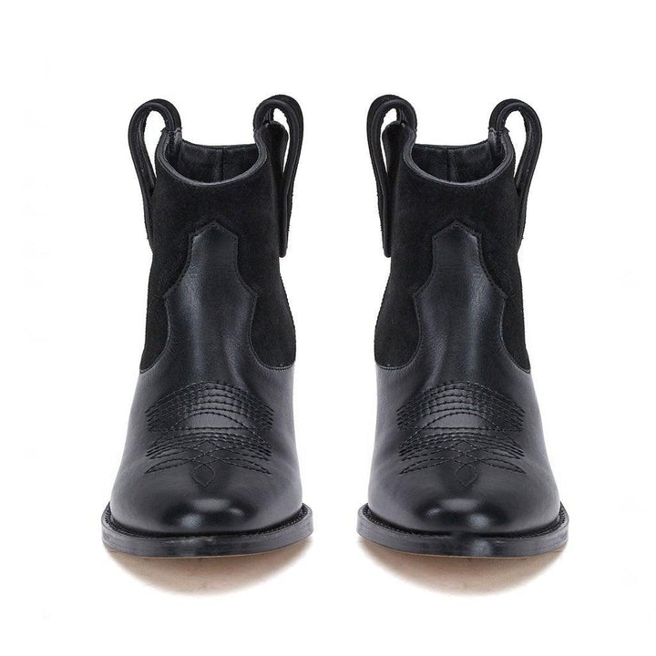 Saint Florence Black Leather Ankle Boot - SaintG UK
