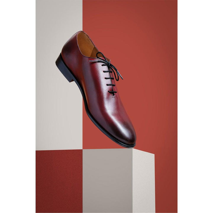 Saint Athelstan Toned Red Leather Derby Shoes - SaintG UK