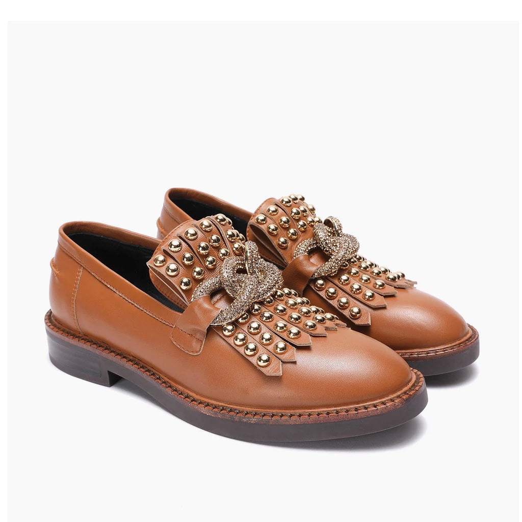 Saint Zoe Cuoio Wellington Leather Handcrafted Moccasins
