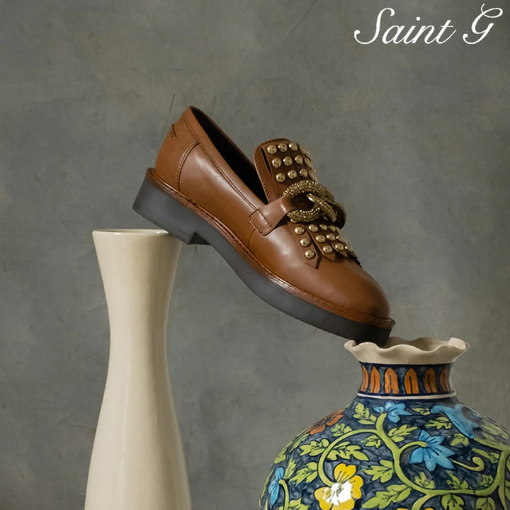 Cuoio Wellington Leather Handcrafted Moccasins for women