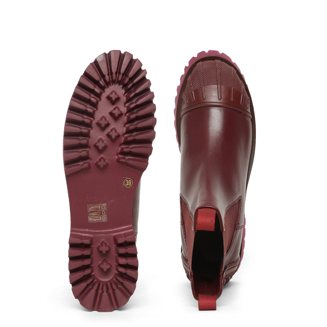 Saint Isla Burgundy Leather High Ankle Boots