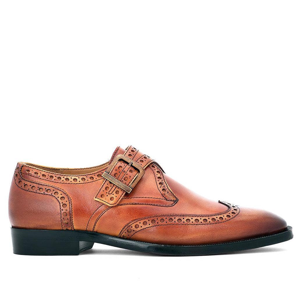 Brown monk hotsell strap shoes uk