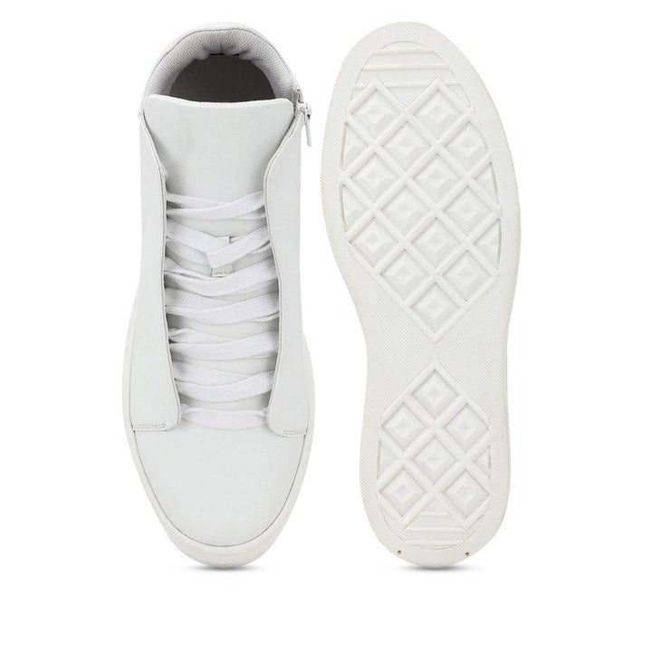 Saint Milo White Leather Handcrafted Sneakers - SaintG UK