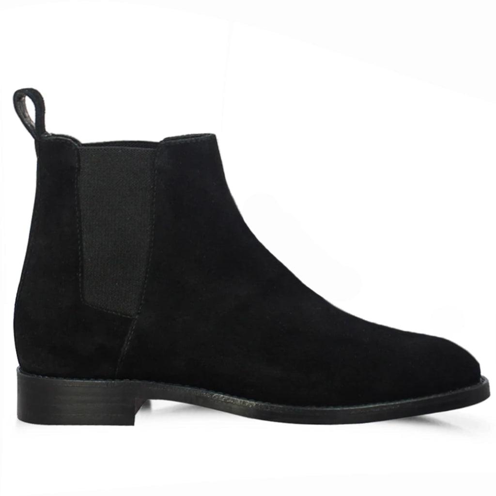 Saint Grimaldi black suede chelsea boots men – right angle view