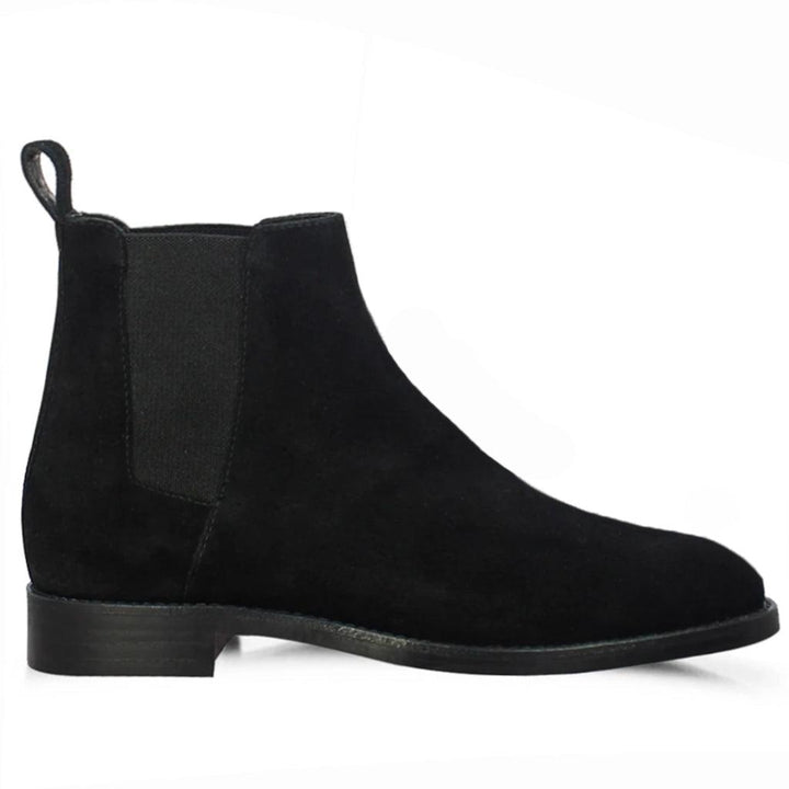 Saint Grimaldi black suede chelsea boots men – right angle view