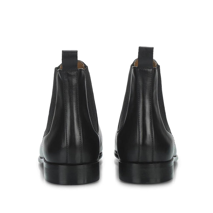 Saint Lorenzo mens luxury chelsea boots black leather – back angle view