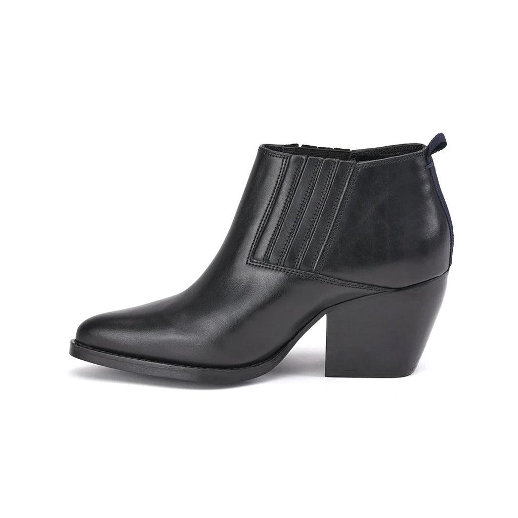Saint Angela Black Leather Ankle Boots - SaintG UK