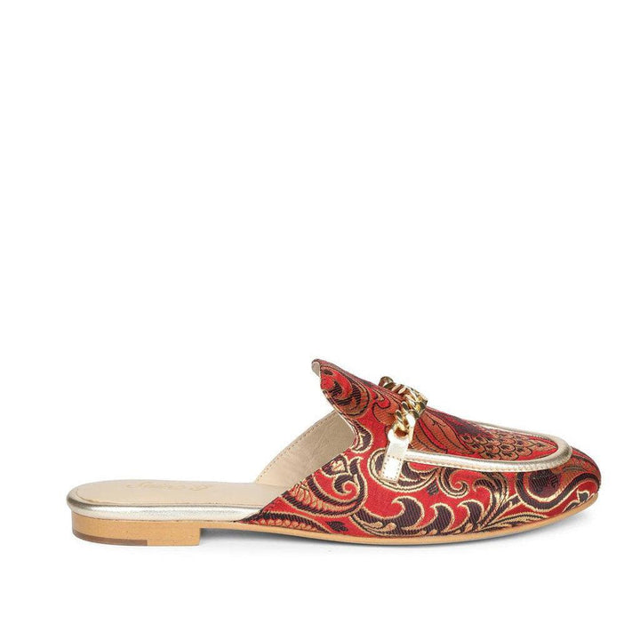 Saint Manon Maroon Handcrafted Leather Mules - SaintG UK