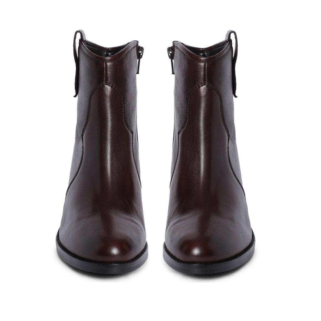 Saint Dorothy Dark Tan Leather Ankle Boot - SaintG UK
