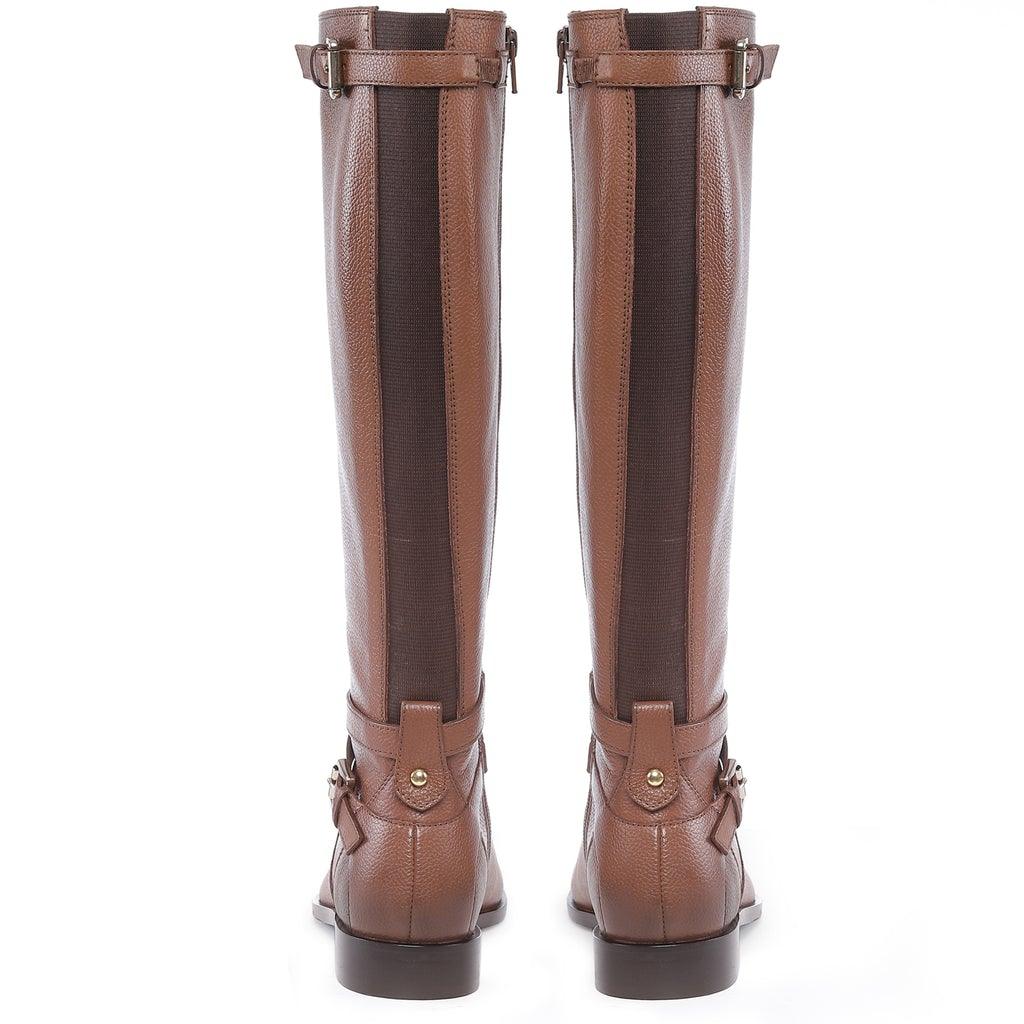Saint Cara Tan Leather Knee High Boots - SaintG UK
