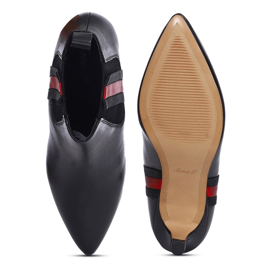 Saint Ashlyn Black Premium Leather Ankle Boots - SaintG UK