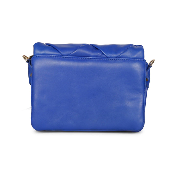 Kate Blue Leather handcrafted Cross Body Sling Bags